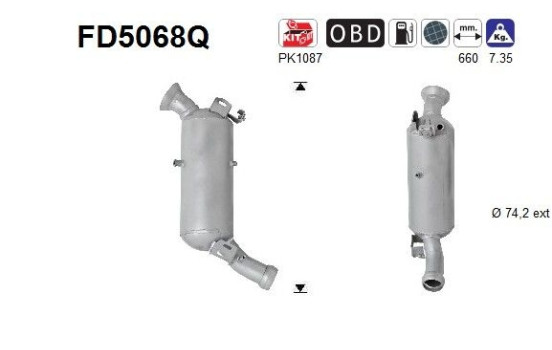 Soot/Particulate Filter, exhaust system FD5068Q AS