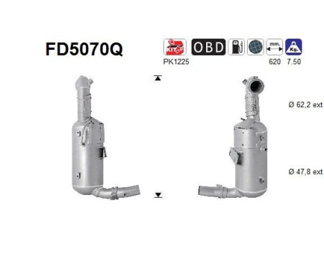 Soot/Particulate Filter, exhaust system FD5070Q AS