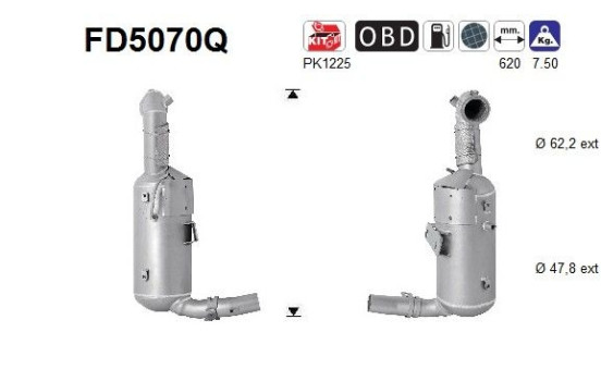 Soot/Particulate Filter, exhaust system FD5070Q AS