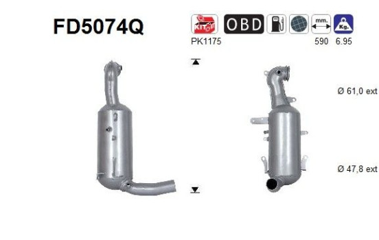 Soot/Particulate Filter, exhaust system FD5074Q AS