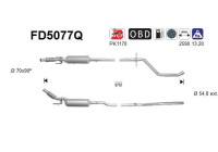 Soot/Particulate Filter, exhaust system FD5077Q AS