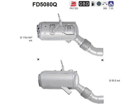 Soot/Particulate Filter, exhaust system FD5080Q AS
