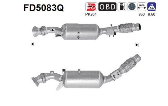 Soot/Particulate Filter, exhaust system FD5083Q AS