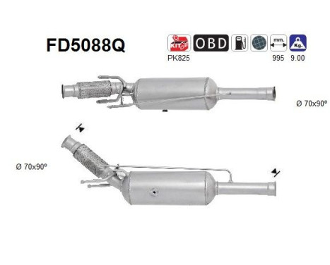 Soot/Particulate Filter, exhaust system FD5088Q AS