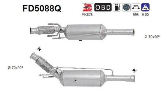 Soot/Particulate Filter, exhaust system FD5088Q AS