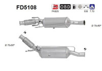 Soot/Particulate Filter, exhaust system FD5108 AS