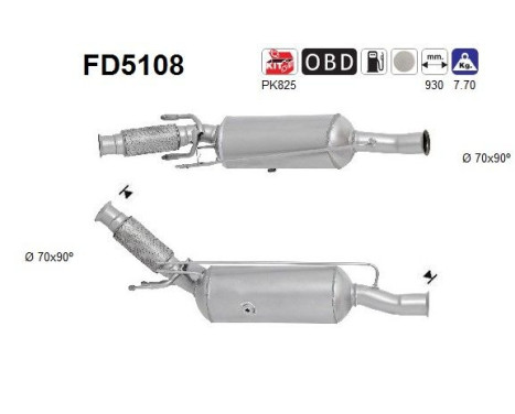Soot/Particulate Filter, exhaust system FD5108 AS