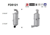 Soot/Particulate Filter, exhaust system FD5121 AS