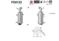 Soot/Particulate Filter, exhaust system FD5122 AS