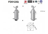 Soot/Particulate Filter, exhaust system FD5122Q AS