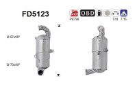 Soot/Particulate Filter, exhaust system FD5123 AS