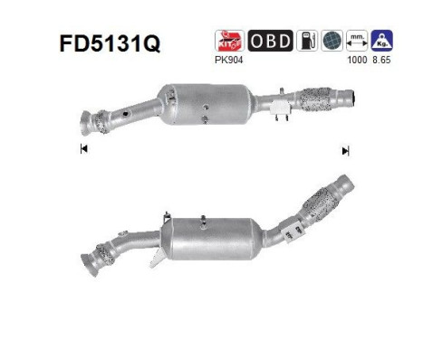 Soot/Particulate Filter, exhaust system FD5131Q AS