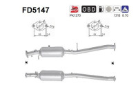 Soot/Particulate Filter, exhaust system FD5147 AS