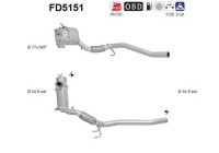 Soot/Particulate Filter, exhaust system FD5151 AS