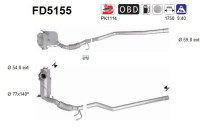 Soot/Particulate Filter, exhaust system FD5155 AS