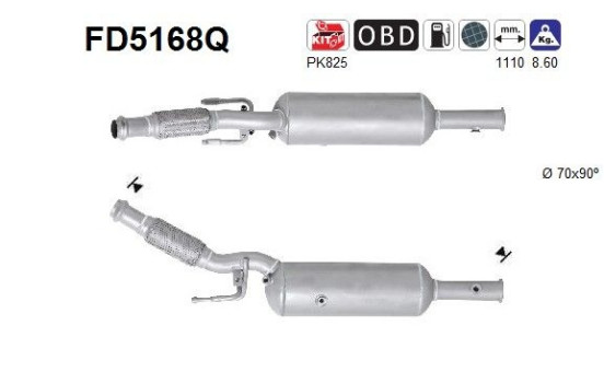 Soot/Particulate Filter, exhaust system FD5168Q AS