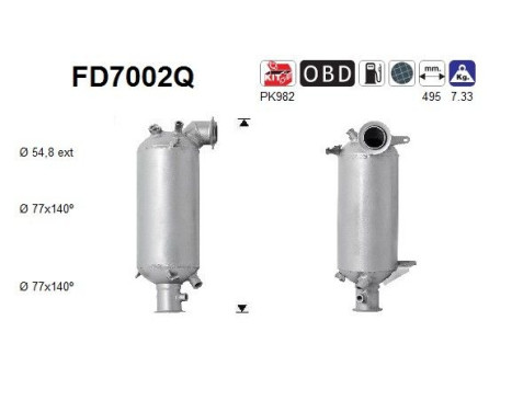 Soot/Particulate Filter, exhaust system FD7002Q AS
