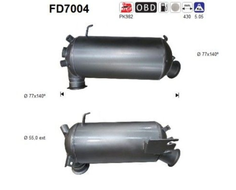 Soot/Particulate Filter, exhaust system FD7004 AS, Image 2