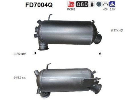 Soot/Particulate Filter, exhaust system FD7004Q AS