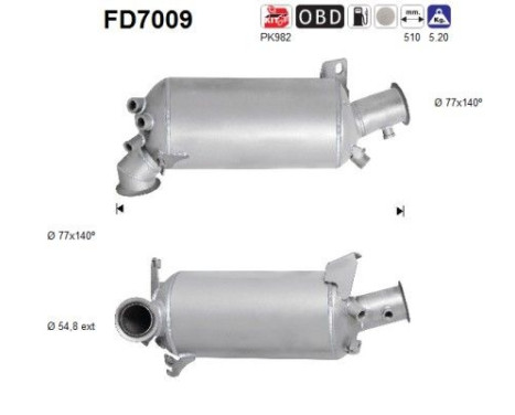 Soot/Particulate Filter, exhaust system FD7009 AS