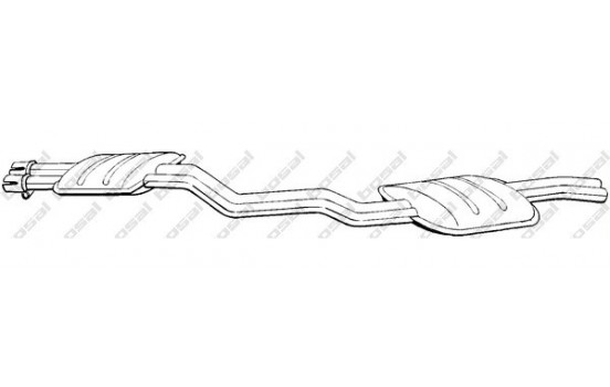 Middle silencer 287-063 Bosal