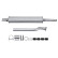 Middle silencer - Easy2Fit Kit - Set with mounting parts, Thumbnail 2