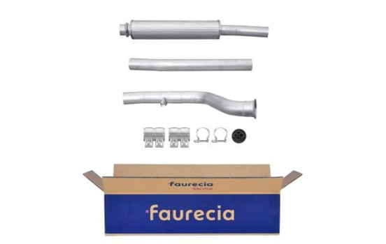 Middle silencer - Easy2Fit Kit - Set with mounting parts