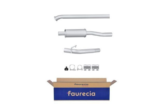 Middle silencer - Easy2Fit Kit - Set with mounting parts
