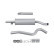 Middle silencer - Easy2Fit Kit - Set with mounting parts, Thumbnail 2