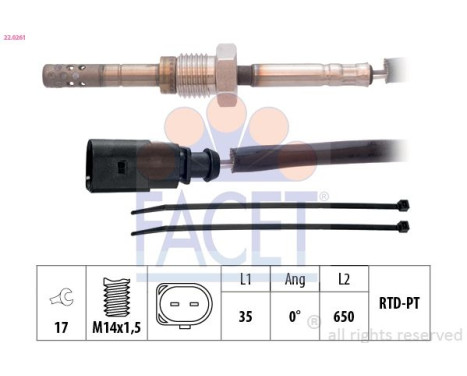 Sensor, exhaust gas temperature Made in Italy - OE Equivalent