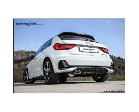 100% stainless steel sports exhaust suitable for Audi A1 (GBA) 35TFSI (150hp) 2018- 2x70mm Racing, Image 2