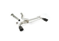 Double stainless steel sports exhaust with black tips suitable for Toyota GR Yaris 2020- 192kW 2x 100mm RS