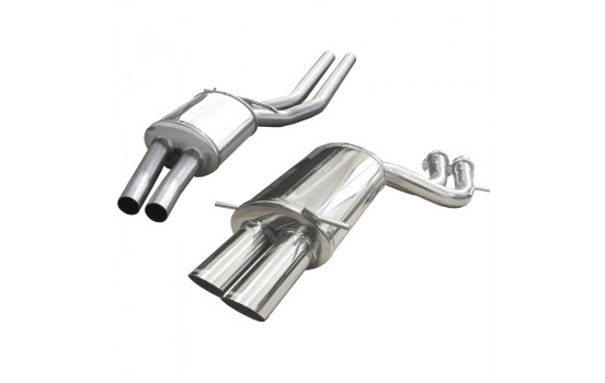 InoxCar center muffler suitable for + Sports exhaust suitable for Audi RS4 B5 2.7 BiTurbo 1998-2001 2x80