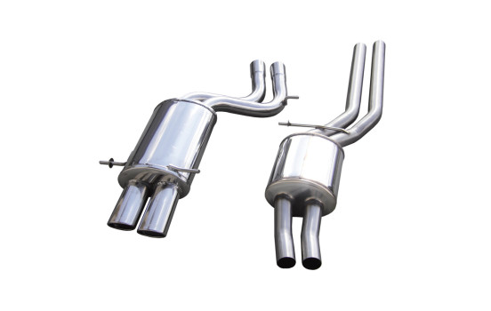 InoxCar center muffler suitable for + Sports exhaust suitable for Audi RS4 B5 2.7 BiTurbo 1998-2001 2x90