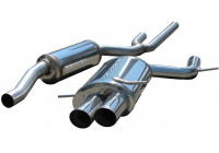 InoxCar center muffler suitable for + Sports exhaust suitable for Audi S4 B5 2.7 BiTurbo 2x80mm Racing