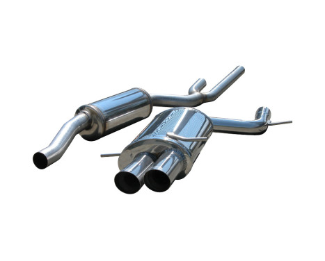 InoxCar center muffler suitable for + Sports exhaust suitable for Audi S4 B5 2.7 BiTurbo 2x80mm Racing, Image 2