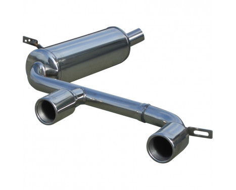InoxCar exhaust suitable for 'Central' Renault Megane II 2.0 DCi GT 2007- 2x80mm