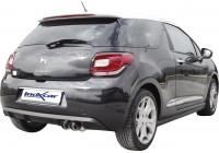 InoxCar exhaust suitable for Citroën DS3 1.6i 16v Turbo (155hp) 2010- 2x80mm Racing