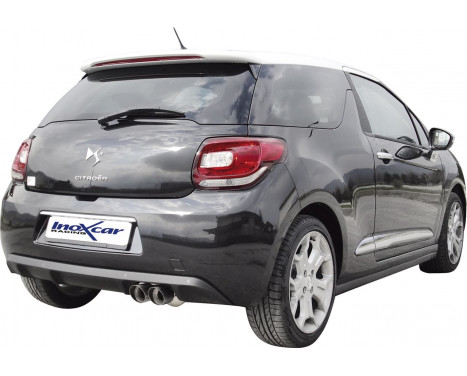 InoxCar exhaust suitable for Citroën DS3 1.6i 16v Turbo (155hp) 2010- 2x80mm Racing
