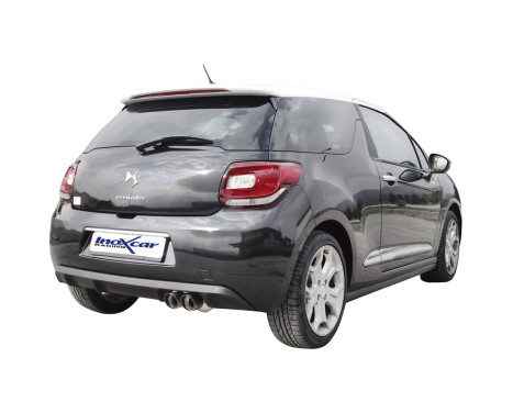 InoxCar exhaust suitable for Citroën DS3 1.6i 16v Turbo (155hp) 2010- 2x80mm Racing, Image 2