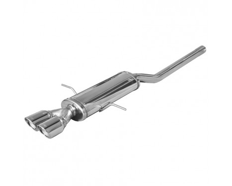 InoxCar exhaust suitable for Mini R58 Coupé 1.6 Cooper S/JCW (184/211hp) 2011- 2x80mm X-Race