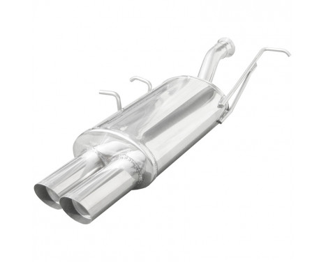 InoxCar exhaust suitable for Peugeot 307 2.0 16V 138hp 2001- 2x80mm Racing