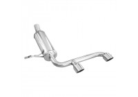 InoxCar exhaust suitable for Renault Megane II 2.0 16V RS Turbo 225hp 2004- Ø 60 Central 2x8