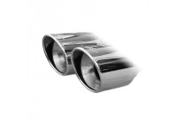 InoxCar exhaust suitable for Renault Megane III Coupe 2.0 Tce (180hp) 2011- Ø55mm 2x80mm X-Rac