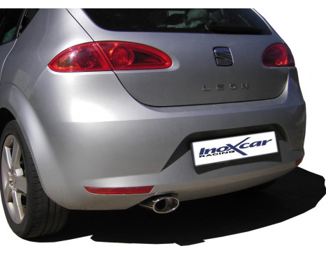 InoxCar exhaust suitable for Seat Leon 1P 1.6 (102pk) 2005- 120x80mm Oblique