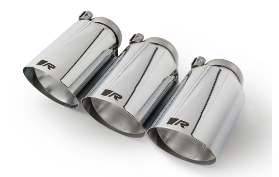 Remus cat-back system fits Honda Civic Type-R FK8 (Chrome - Beveled end tips), Image 5