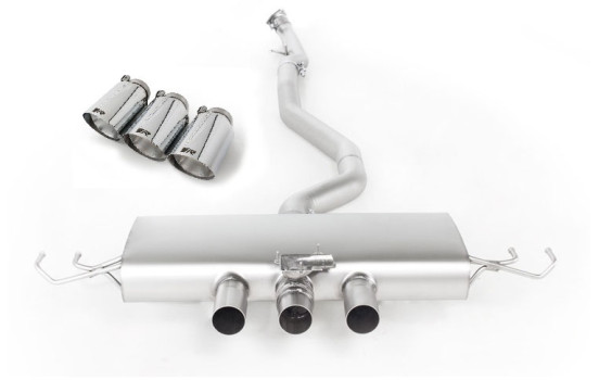 Remus cat-back system fits Honda Civic Type-R FK8 (Chrome - Beveled end tips)