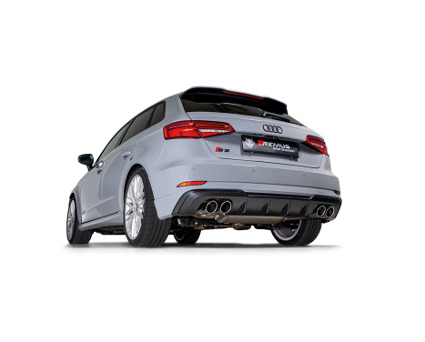 Remus double sports exhaust Audi S3 Sportback (8V) - Silver Angled, Image 5