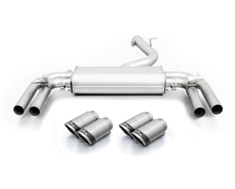 Remus double sports exhaust Audi S3 Sportback (8V) - Silver Angled