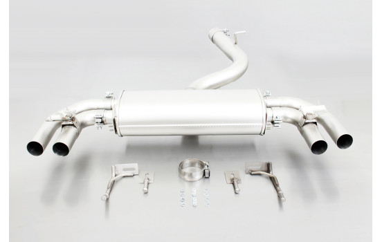 Remus exhaust suitable for Audi S3 Sportback (8V) - Silver Angled, Image 4
